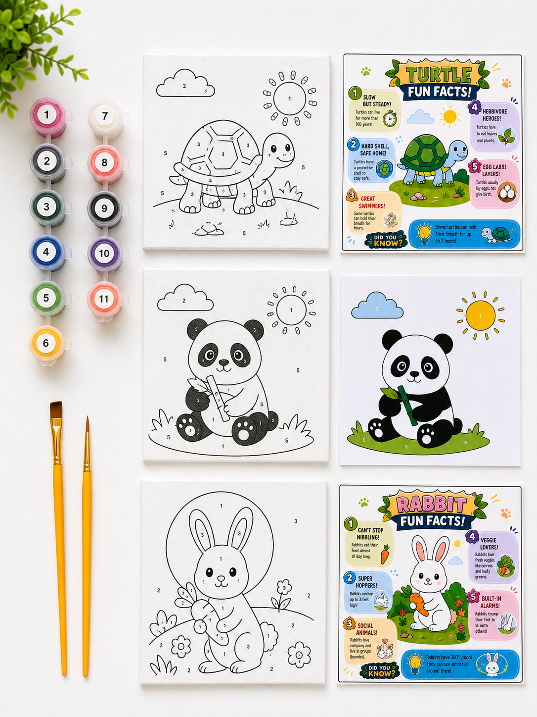 Ultimate Animal Adventure Paint-by-Number Mega Kit- Set of 6