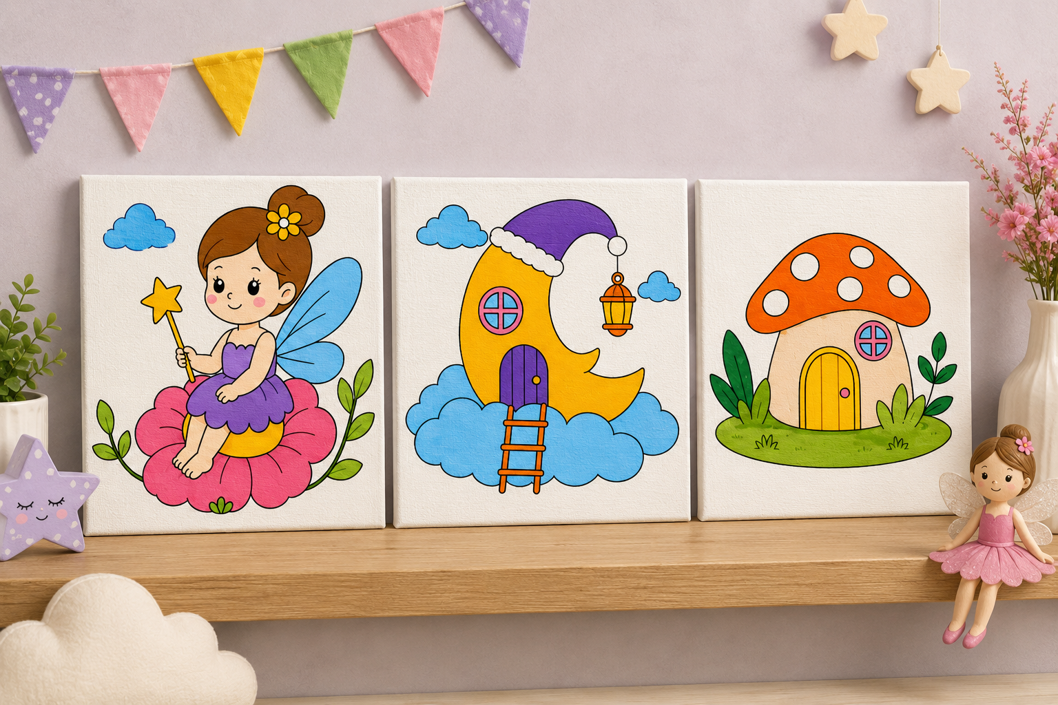 Ultimate Fairy Tale Pain-by-Number Mega Kit- Set of 6