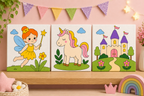 Enchanted Paint by Number Kit- Set of 3