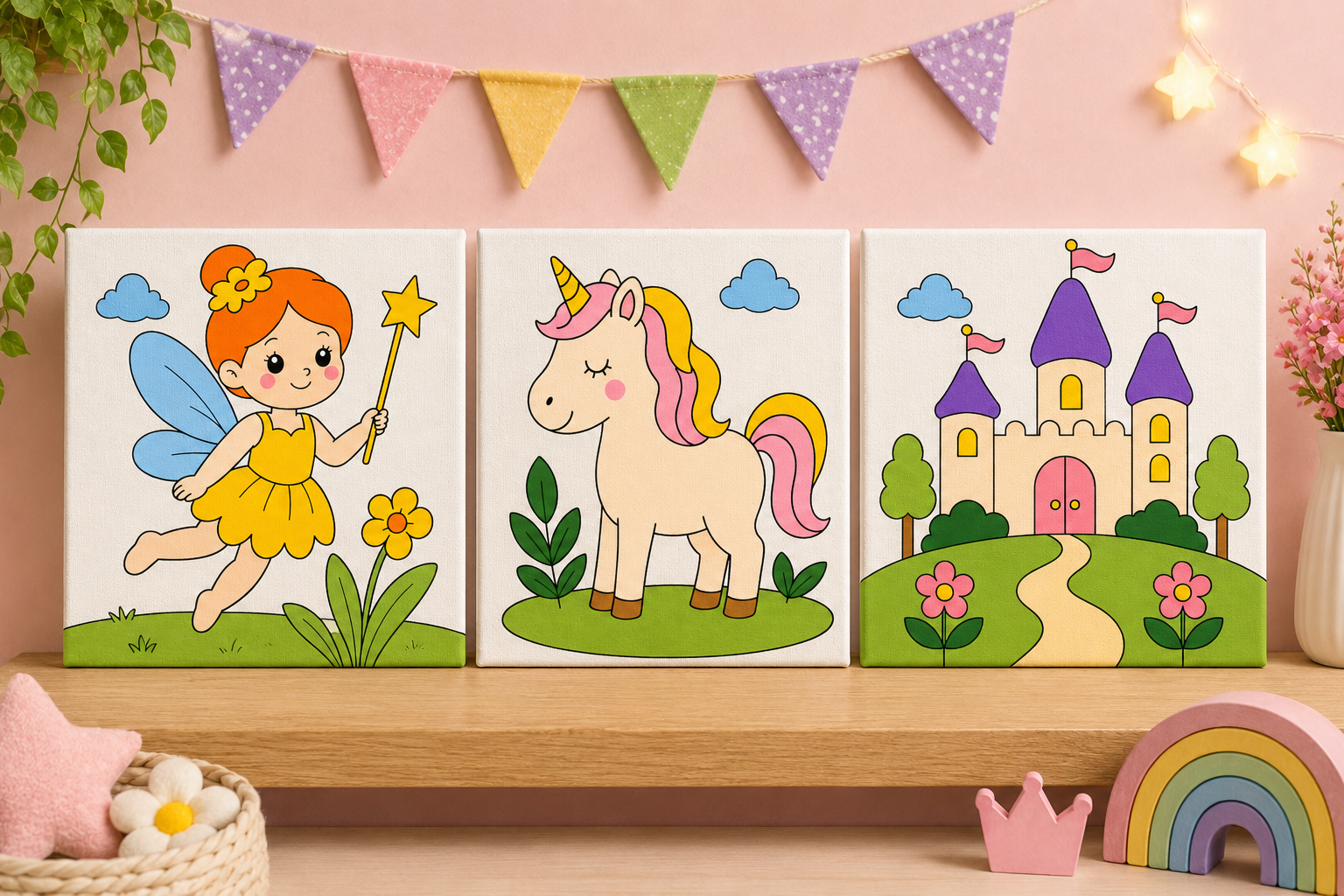 Enchanted Paint by Number Kit- Set of 3