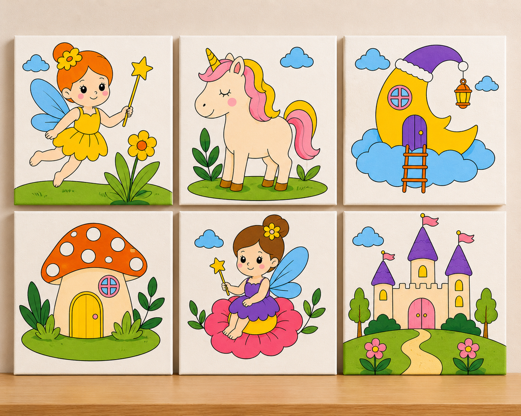Ultimate Fairy Tale Pain-by-Number Mega Kit- Set of 6